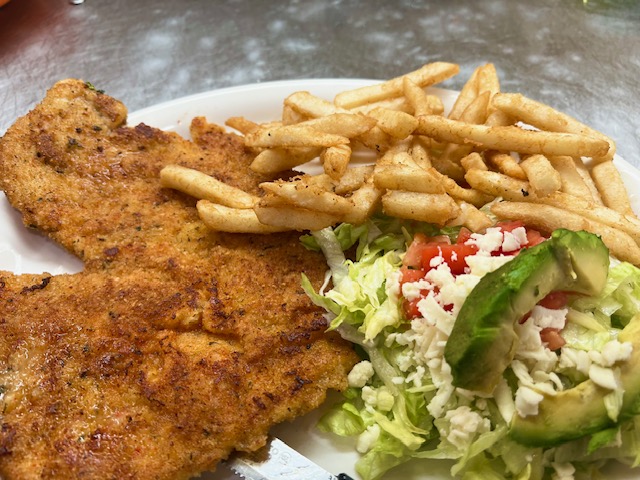 Our vegetarian marinara meatball over linguini